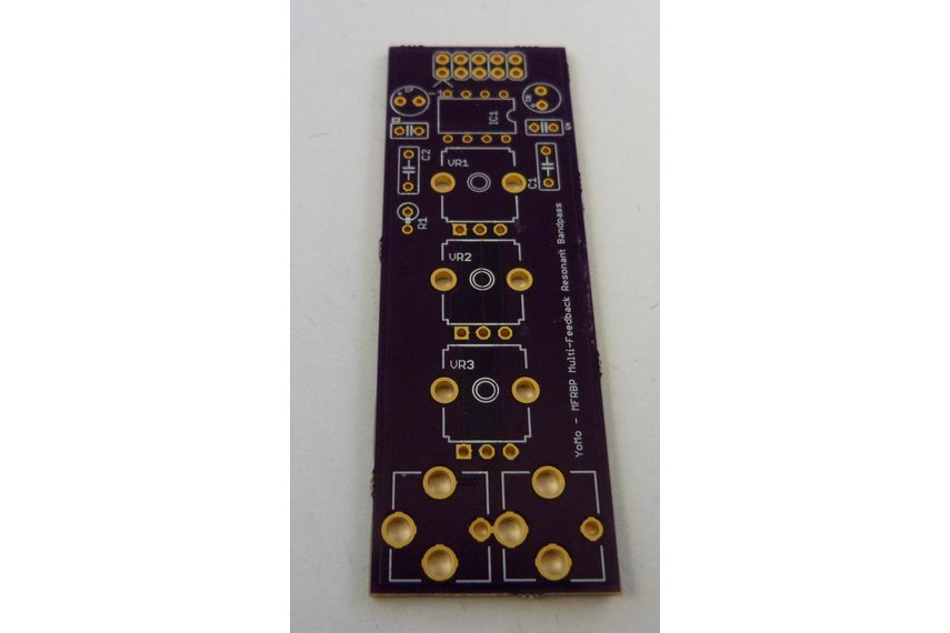 Multiple feedback resonant bandpass filter PCB from yomo on Tindie